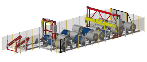 Dual-Prozess Anlage mit Coilhandling Foto von Dual-Prozess Anlage mit Coilhandling